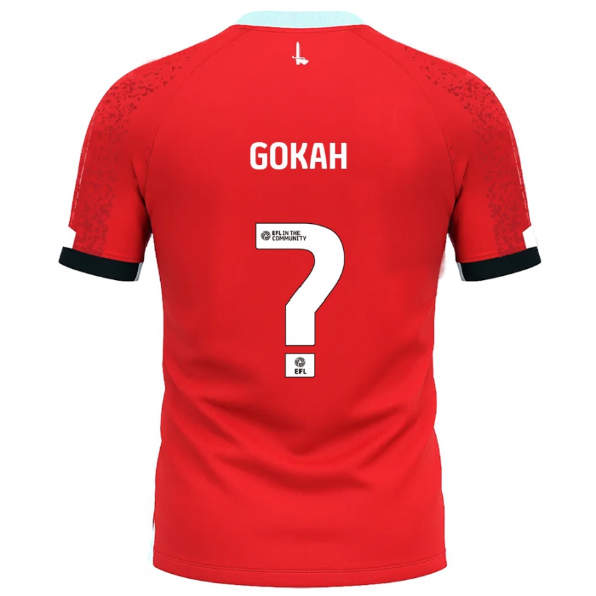 גברים כדורגל Reuben Gokah #0 אדום לבן ג'רזי ביתית 2025/26