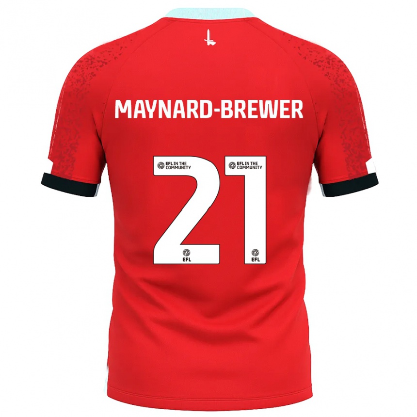 גברים כדורגל אשלי מיינרד-ברואר #21 אדום לבן ג'רזי ביתית 2025/26