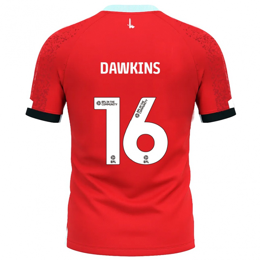 גברים כדורגל Marley Dawkins #16 אדום לבן ג'רזי ביתית 2025/26
