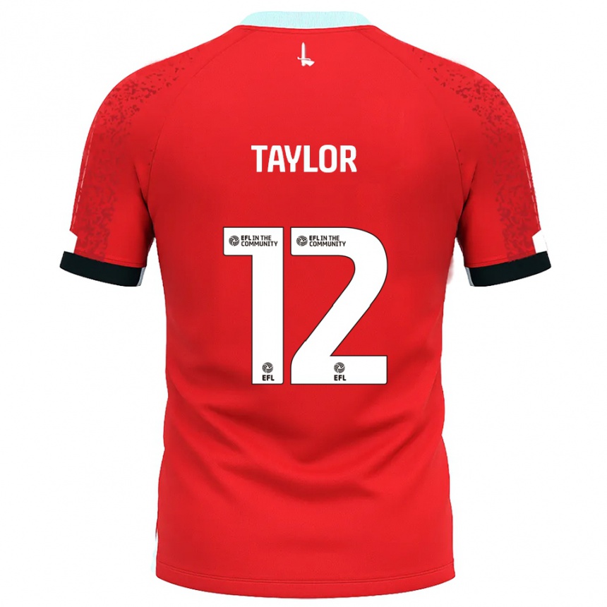 גברים כדורגל Terry Taylor #12 אדום לבן ג'רזי ביתית 2025/26