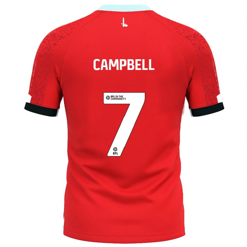 גברים כדורגל טיריס קמפבל #7 אדום לבן ג'רזי ביתית 2025/26