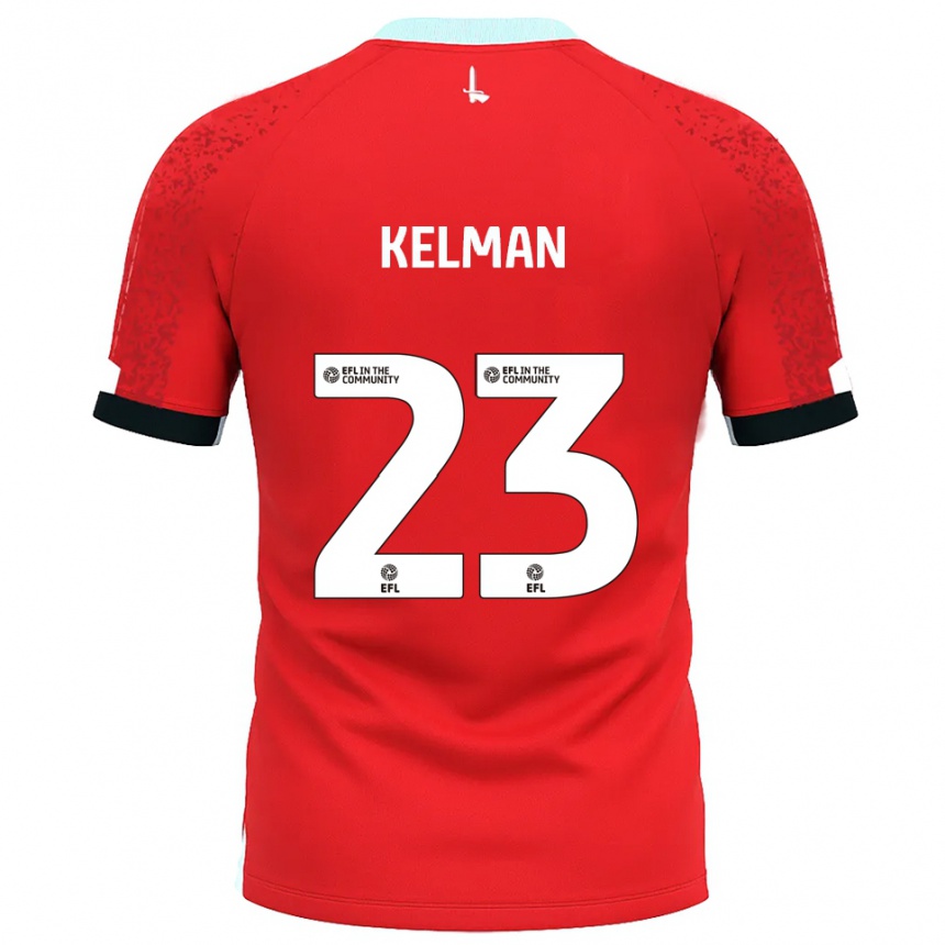 גברים כדורגל צ'ארלי קלמן #23 אדום לבן ג'רזי ביתית 2025/26