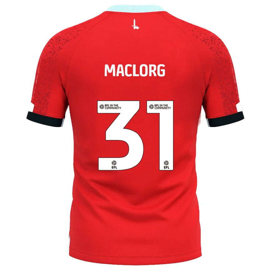 גברים כדורגל Lennon Maclorg #31 אדום לבן ג'רזי ביתית 2025/26