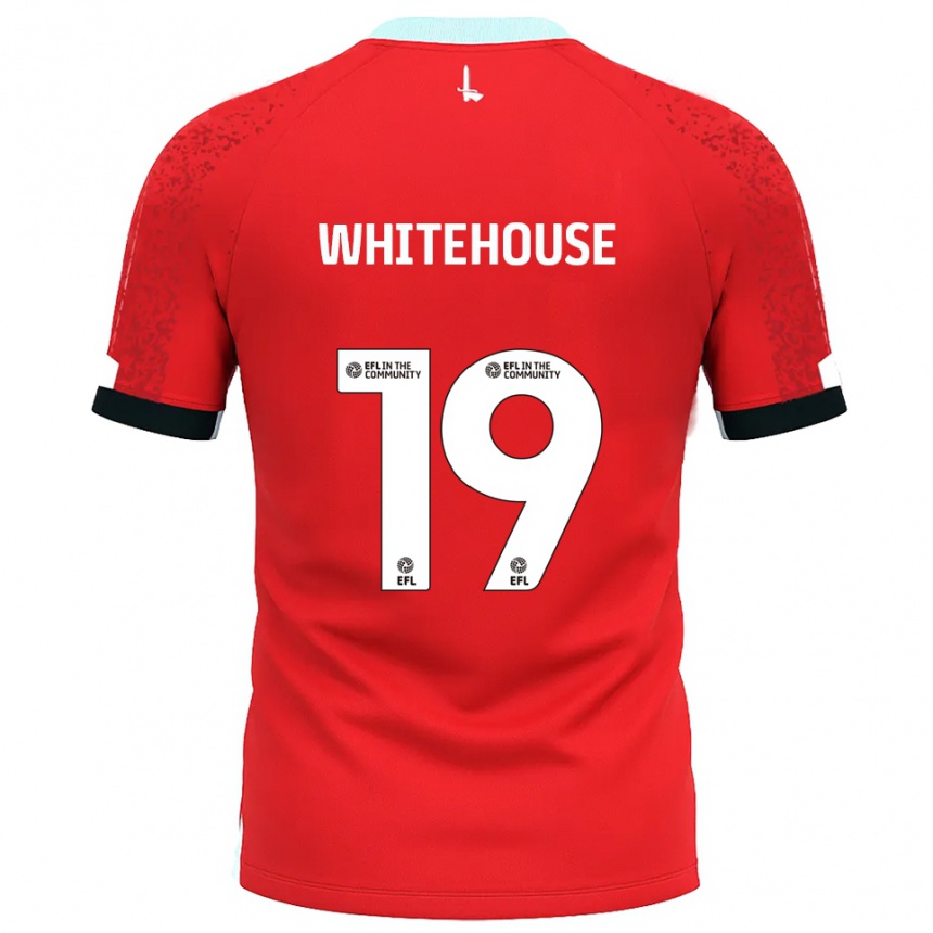 גברים כדורגל סופי וייטהאוס #19 אדום לבן ג'רזי ביתית 2025/26