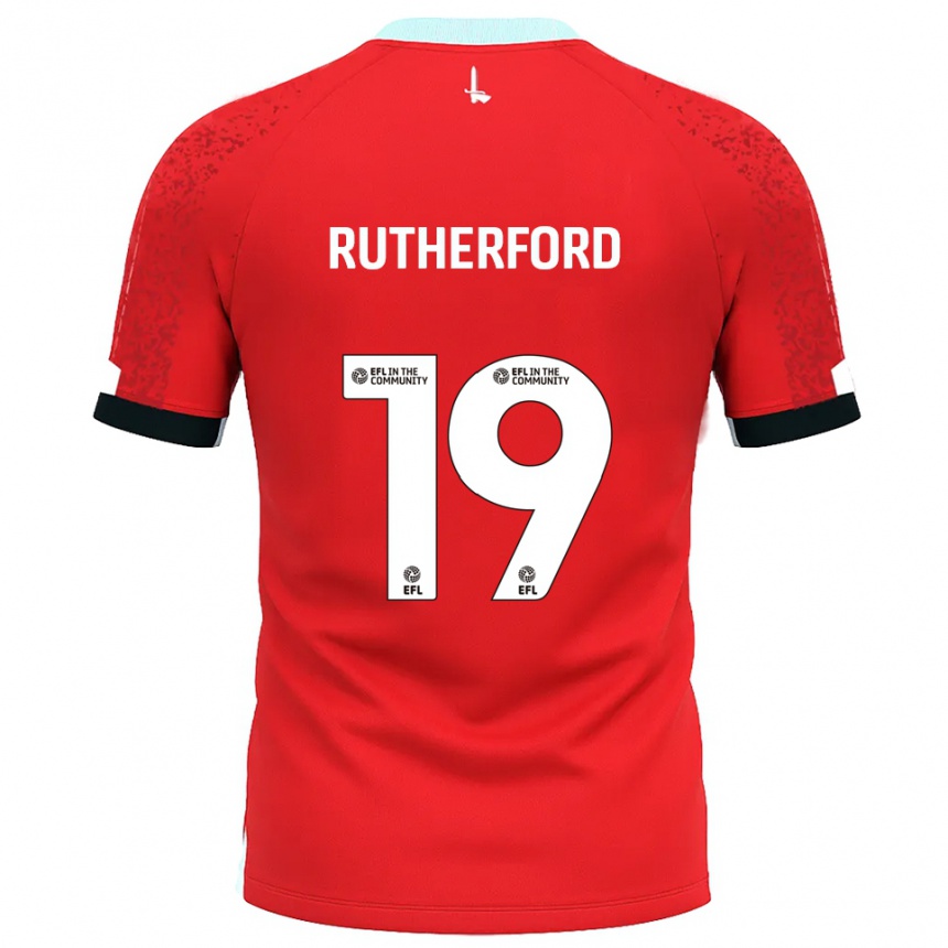 גברים כדורגל אלה רתרפורד #19 אדום לבן ג'רזי ביתית 2025/26 גברים כדורגל אלה רתרפורד #19 אדום לבן ג'רזי ביתית 2025/26
