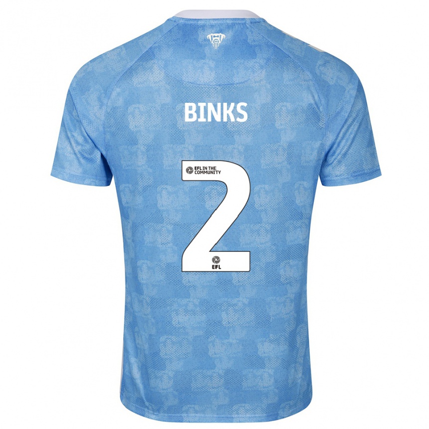 גברים כדורגל לואיס בינקס #2 תכלת לבן ג'רזי ביתית 2025/26