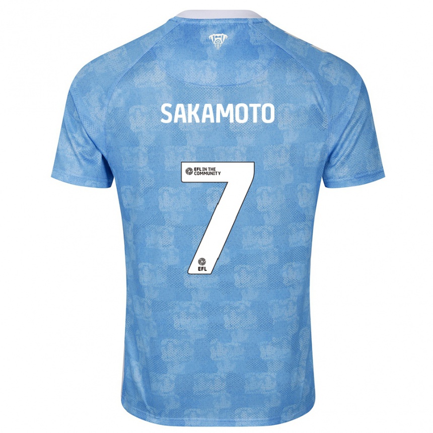 גברים כדורגל טאצוהירו סקמוטו #7 תכלת לבן ג'רזי ביתית 2025/26