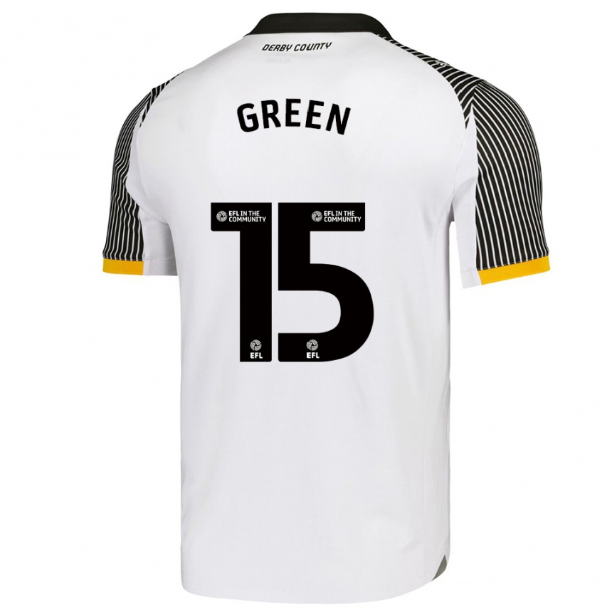 גברים כדורגל Israel Green #15 לבן שחור ג'רזי ביתית 2025/26