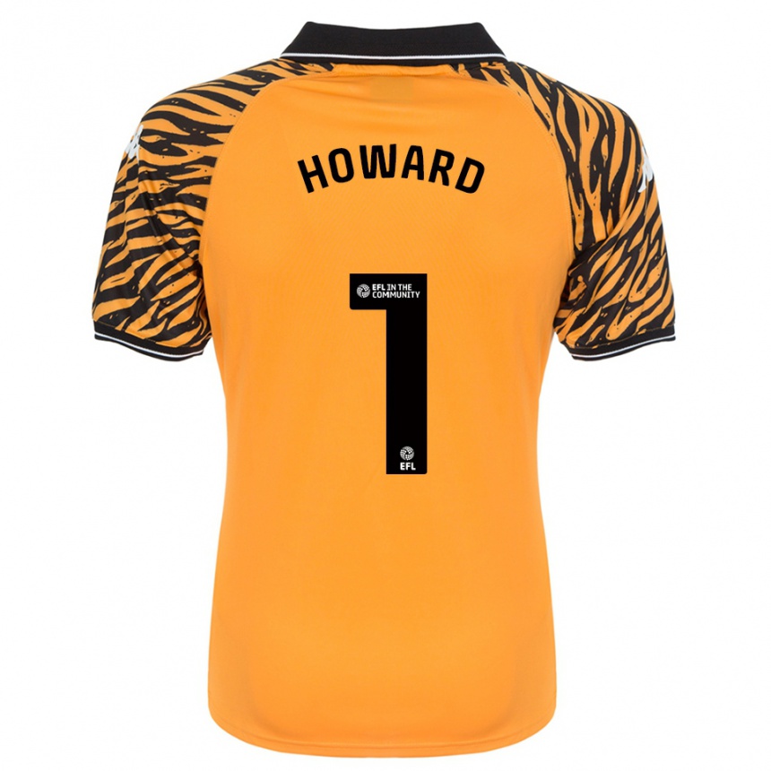 גברים כדורגל Archie Howard #1 כתום שחור ג'רזי ביתית 2025/26