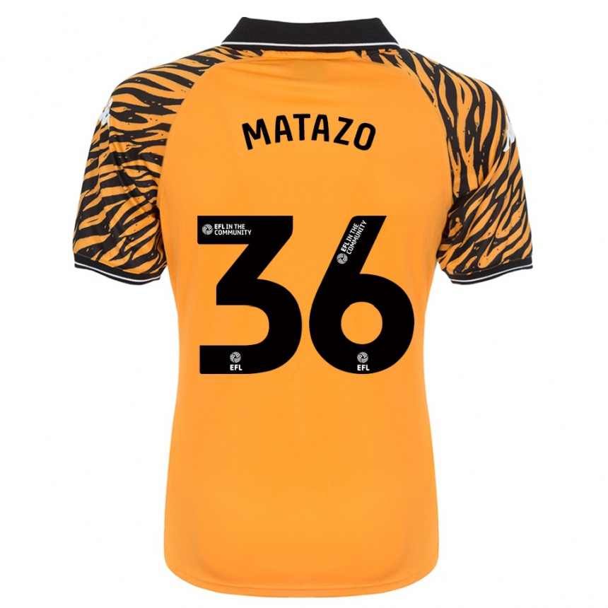 גברים כדורגל אליוט מטזו #36 כתום שחור ג'רזי ביתית 2025/26