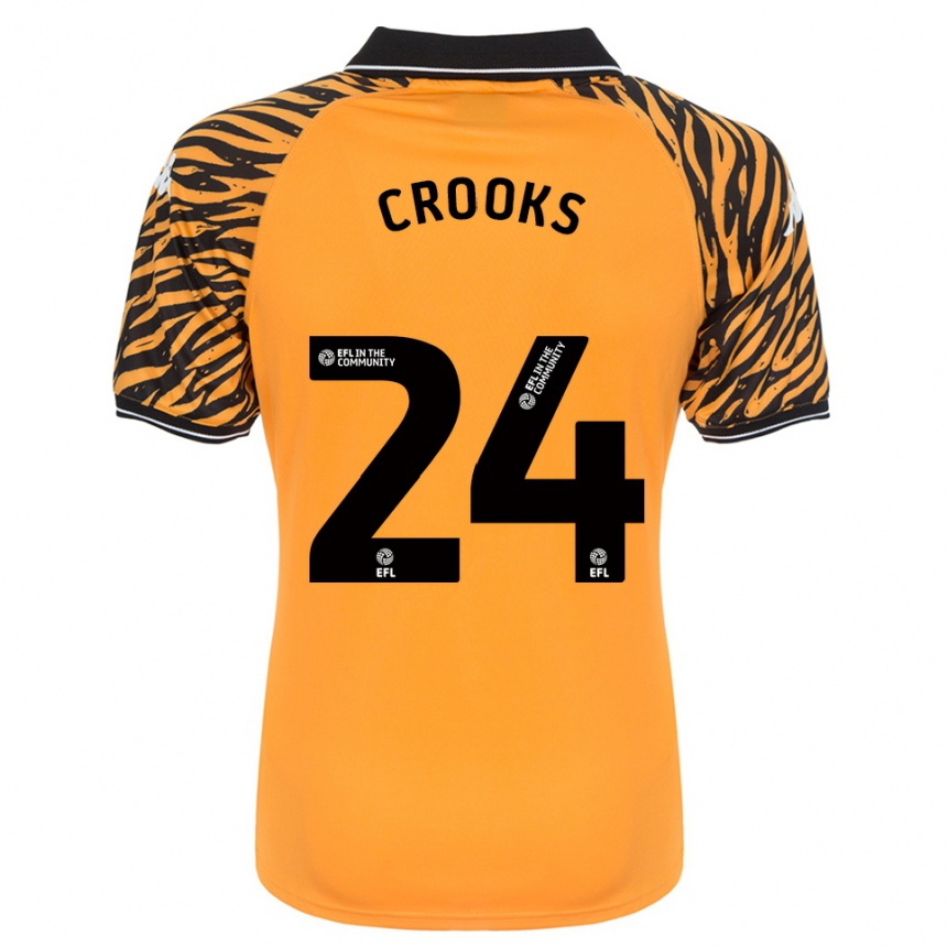 גברים כדורגל מאט קרוקס #24 כתום שחור ג'רזי ביתית 2025/26