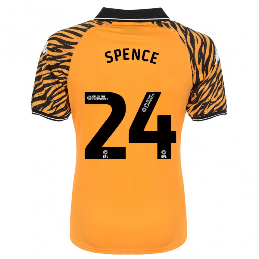 גברים כדורגל Emily Spence #24 כתום שחור ג'רזי ביתית 2025/26