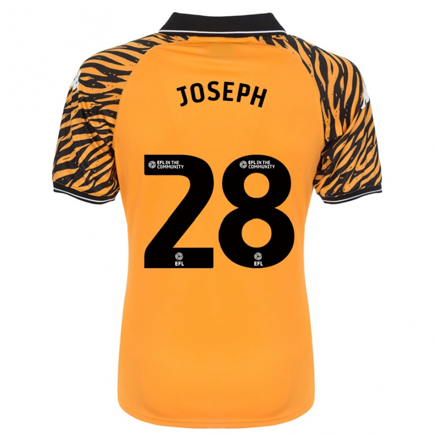 גברים כדורגל קייל ג'וזף #28 כתום שחור ג'רזי ביתית 2025/26