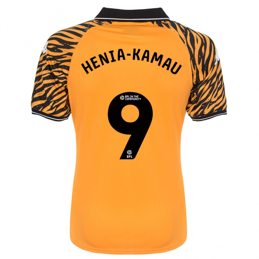 גברים כדורגל Sammy Henia-Kamau #9 כתום שחור ג'רזי ביתית 2025/26