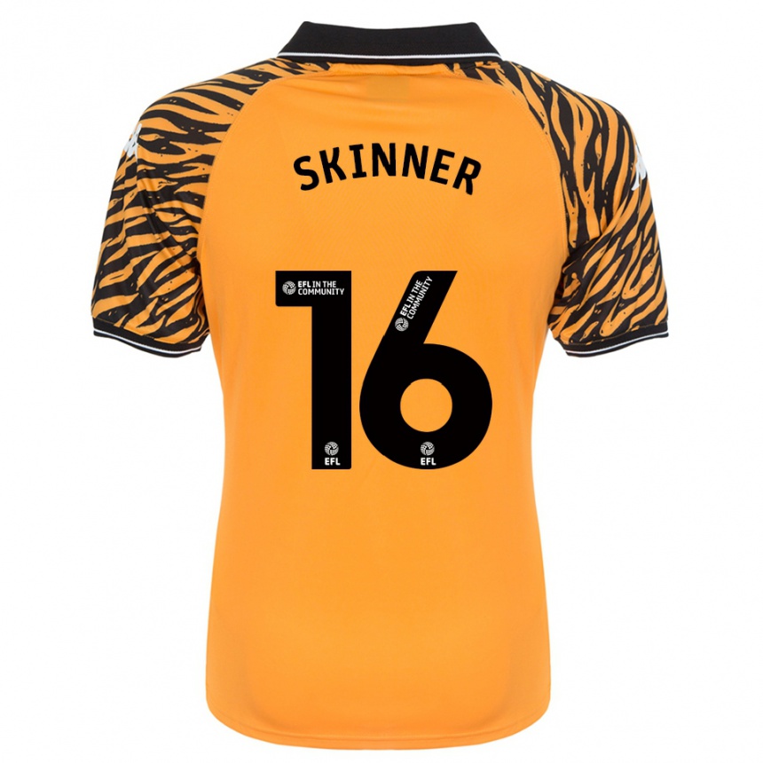 גברים כדורגל Harley Skinner #16 כתום שחור ג'רזי ביתית 2025/26