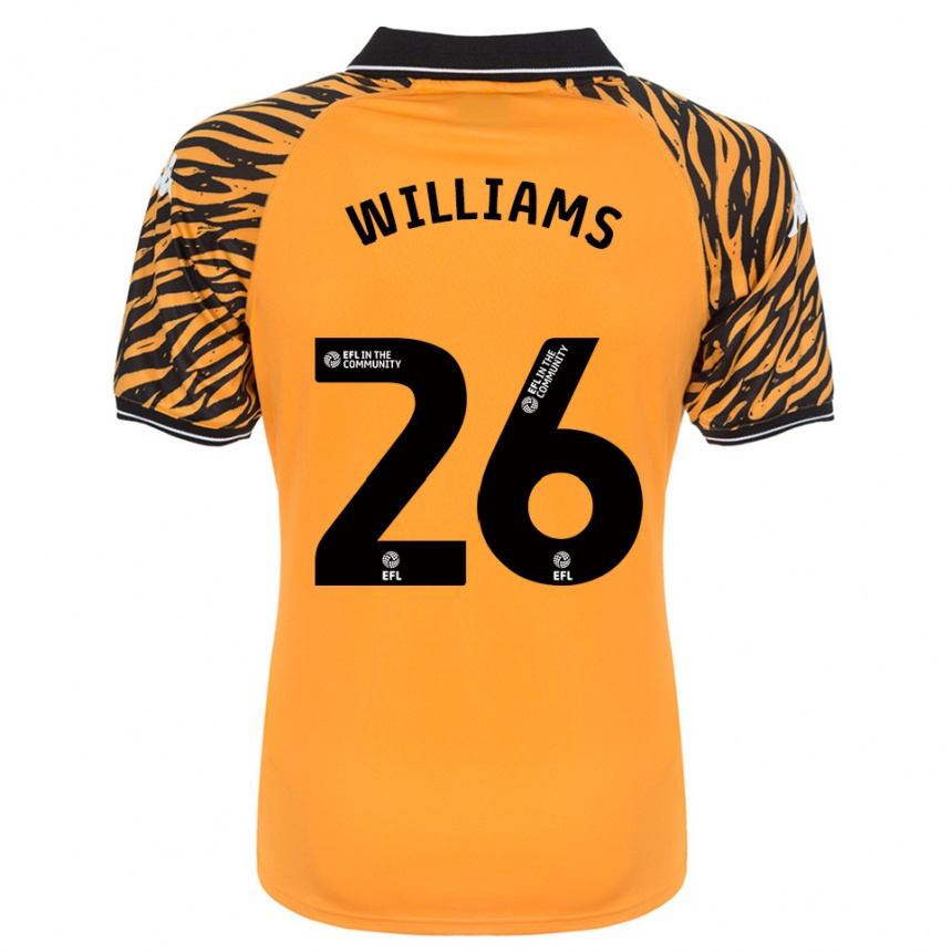 גברים כדורגל Annabel Williams #26 כתום שחור ג'רזי ביתית 2025/26