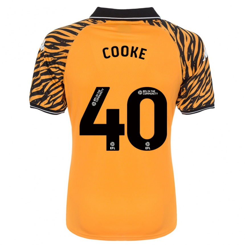 גברים כדורגל Megan Cooke #40 כתום שחור ג'רזי ביתית 2025/26