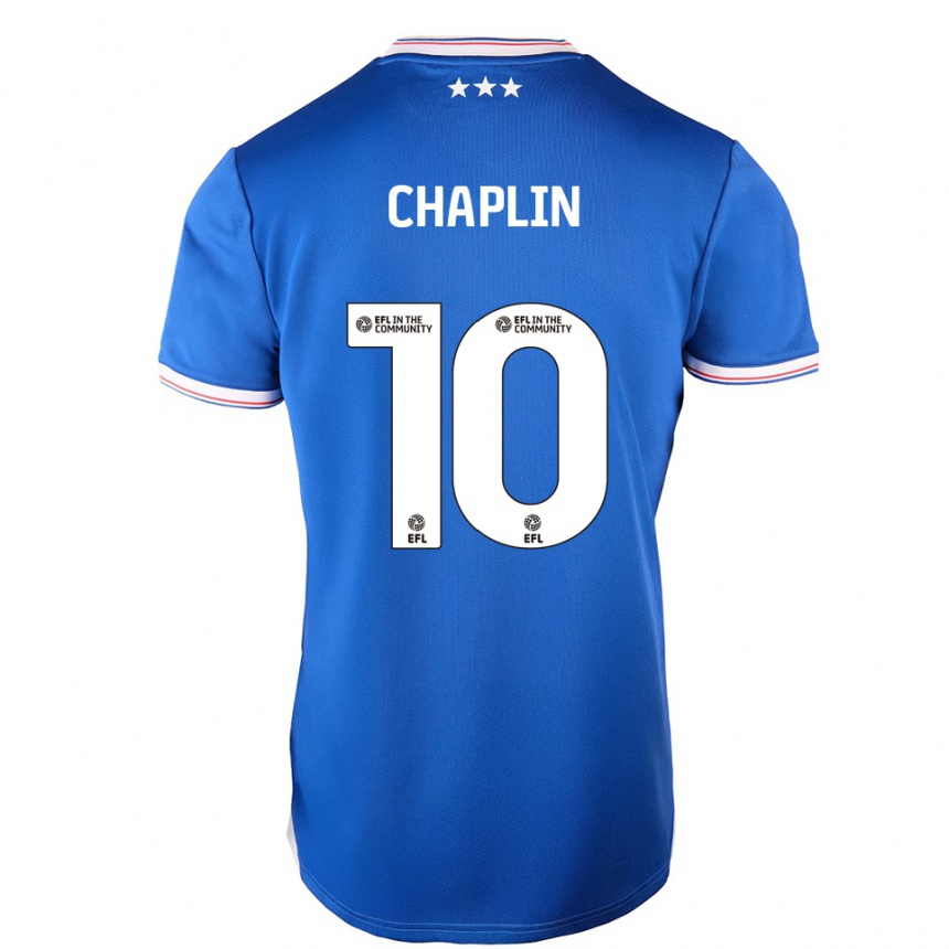 גברים כדורגל קונור צ'פלין #10 כחול לבן ג'רזי ביתית 2025/26