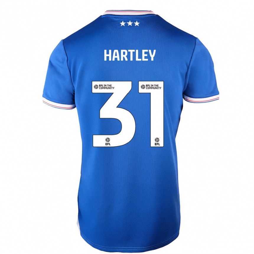 גברים כדורגל Laura Hartley #31 כחול לבן ג'רזי ביתית 2025/26