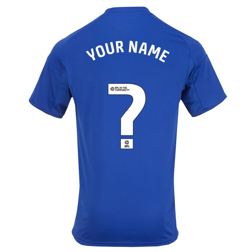 גברים כדורגל השם שלך #0 כחול זהב ג'רזי ביתית 2025/26