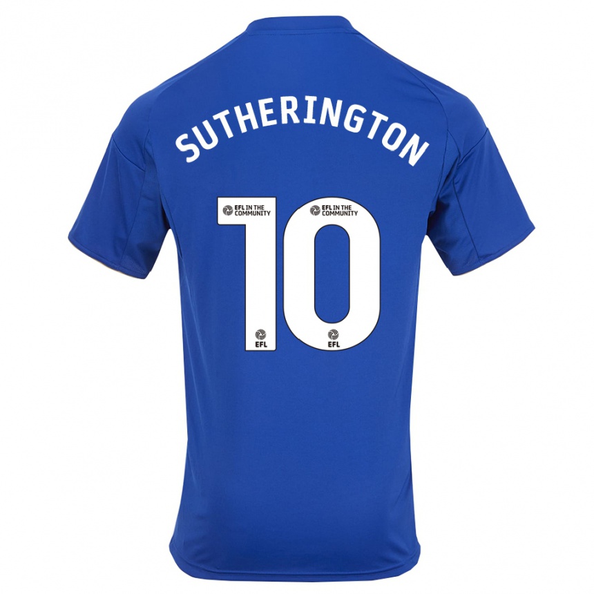 גברים כדורגל Harry Sutherington #10 כחול זהב ג'רזי ביתית 2025/26