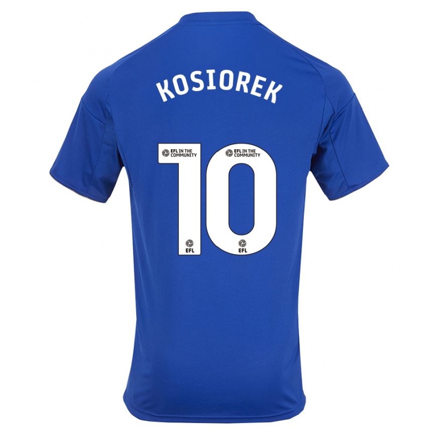 גברים כדורגל Bartosz Kosiorek #10 כחול זהב ג'רזי ביתית 2025/26