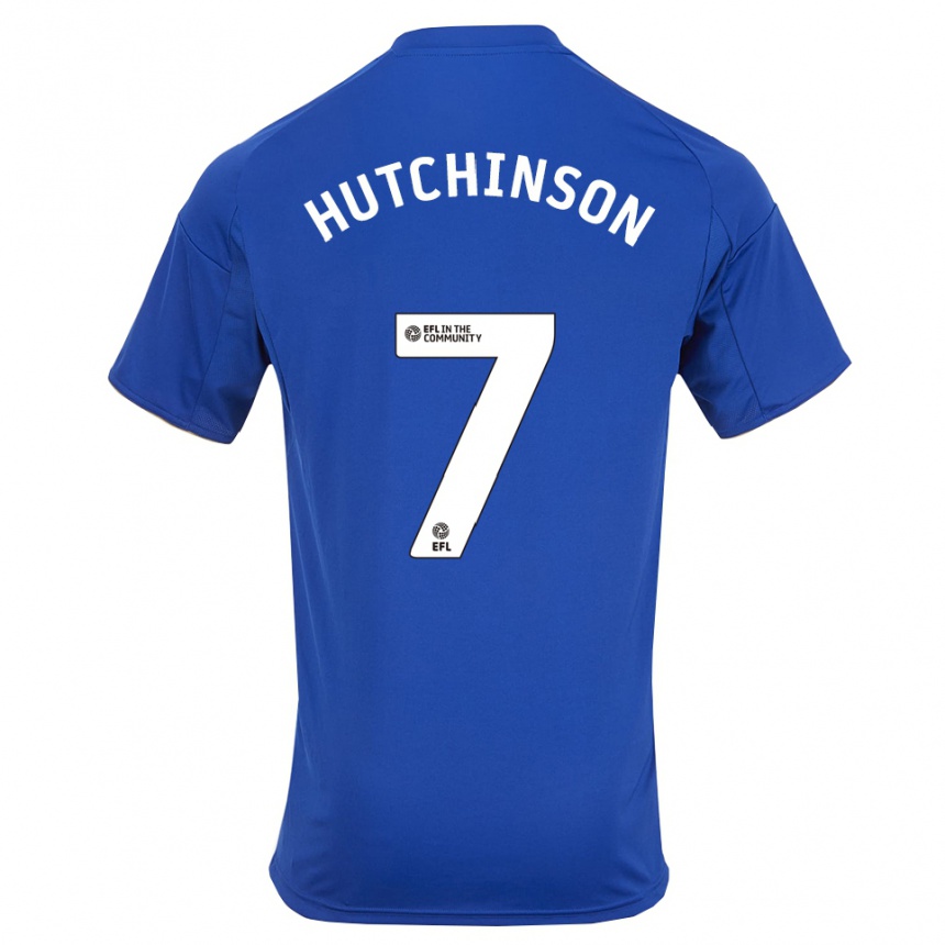 גברים כדורגל Lorenz Hutchinson #7 כחול זהב ג'רזי ביתית 2025/26