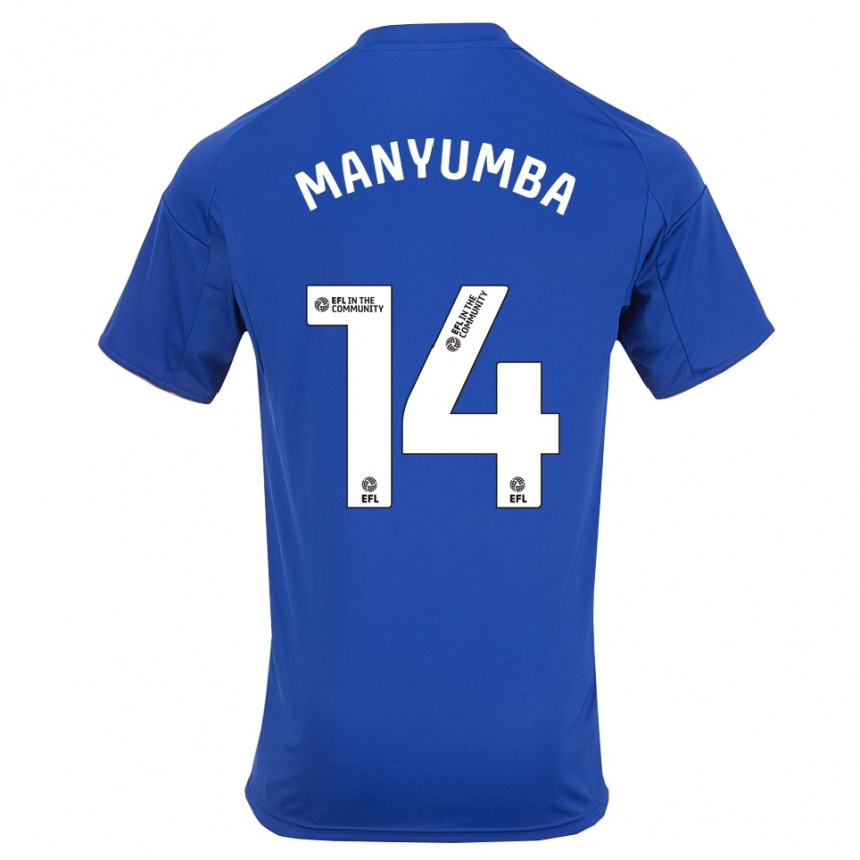 גברים כדורגל Tinashe Manyumba #14 כחול זהב ג'רזי ביתית 2025/26