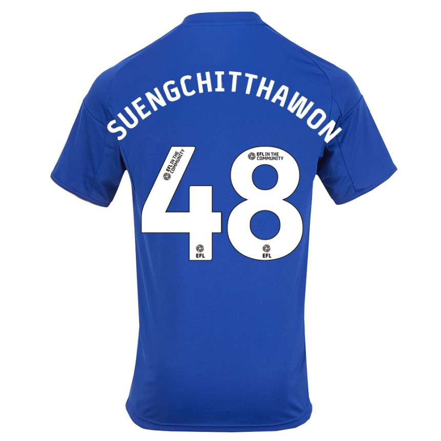 גברים כדורגל תאנאוואט סואנגצ'יטאוון #48 כחול זהב ג'רזי ביתית 2025/26