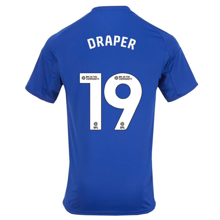 גברים כדורגל דני דרייפר #19 כחול זהב ג'רזי ביתית 2025/26