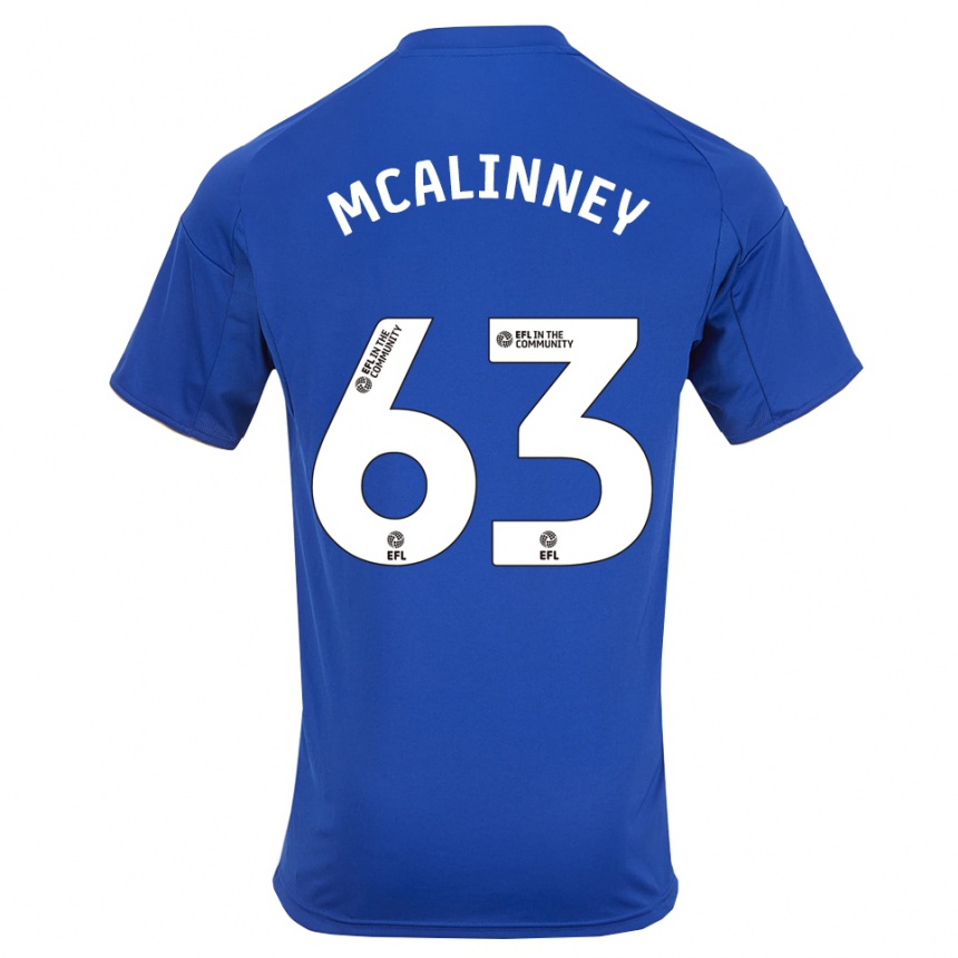 גברים כדורגל ליאם מקליני #63 כחול זהב ג'רזי ביתית 2025/26