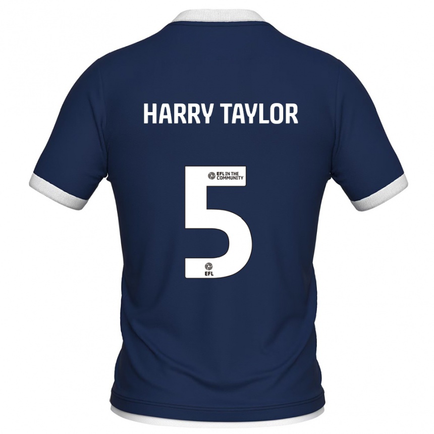 גברים כדורגל Harry Taylor #5 כחול נייבי לבן ג'רזי ביתית 2025/26