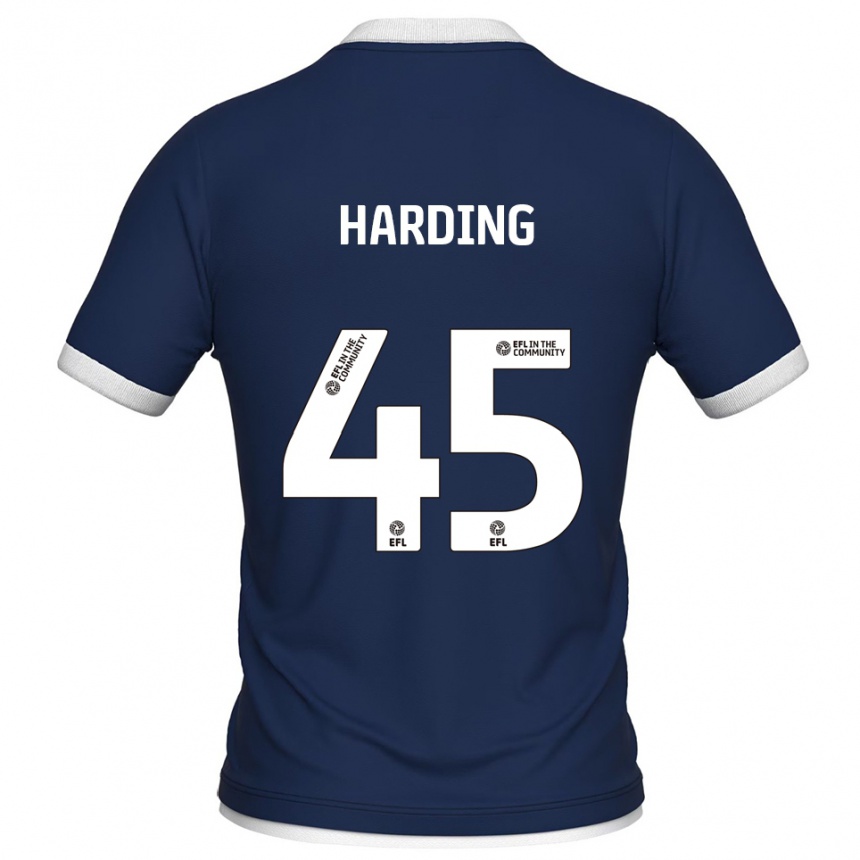 גברים כדורגל וס הרדינג #45 כחול נייבי לבן ג'רזי ביתית 2025/26