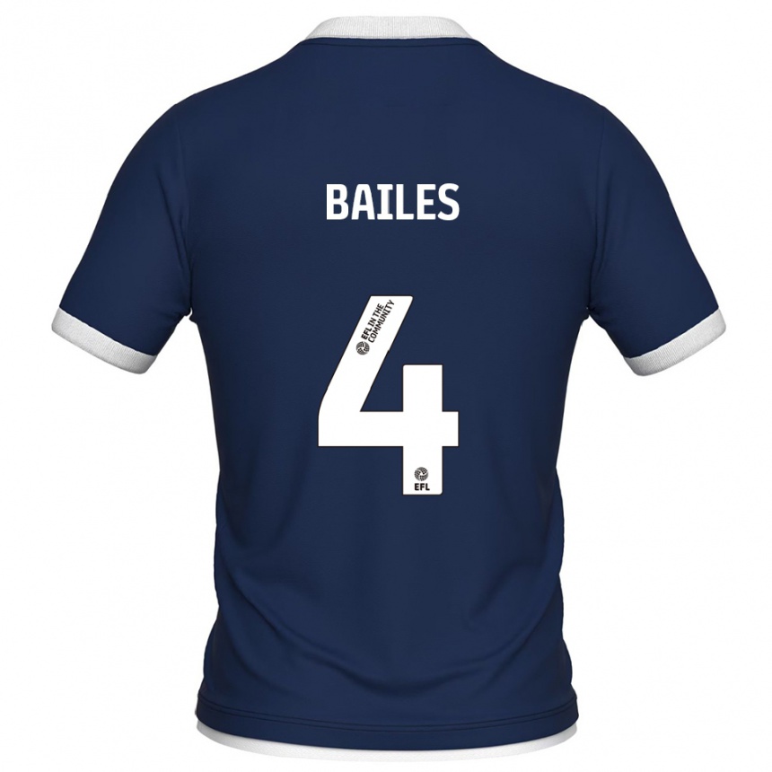 גברים כדורגל Freya Bailes #4 כחול נייבי לבן ג'רזי ביתית 2025/26