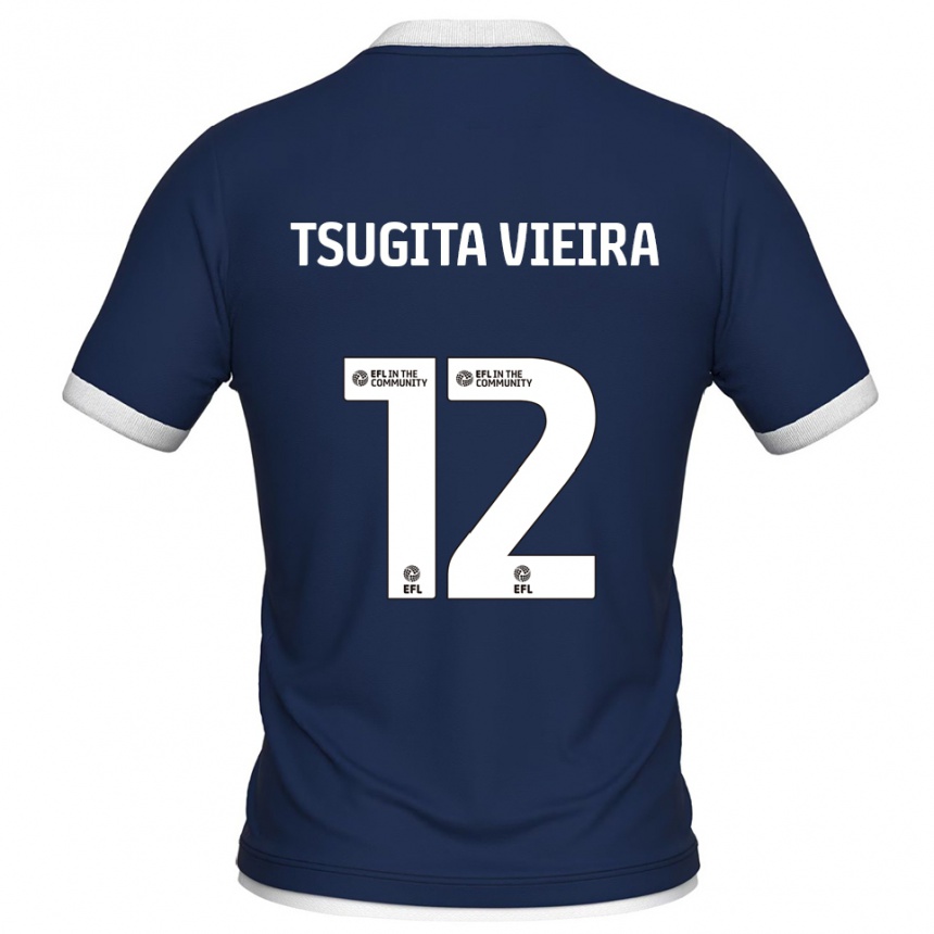 גברים כדורגל Sacha Tsugita Vieira #12 כחול נייבי לבן ג'רזי ביתית 2025/26