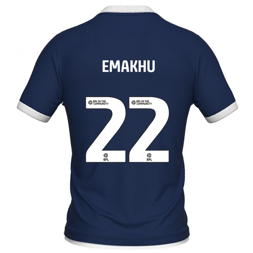גברים כדורגל אאידומו אמאקהו #22 כחול נייבי לבן ג'רזי ביתית 2025/26