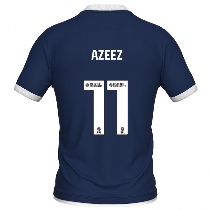 גברים כדורגל פמי אזיז #11 כחול נייבי לבן ג'רזי ביתית 2025/26