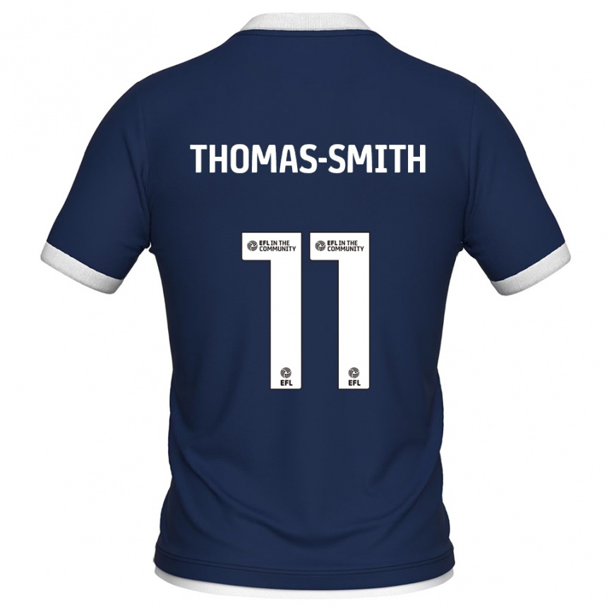 גברים כדורגל Jaydon Thomas-Smith #11 כחול נייבי לבן ג'רזי ביתית 2025/26