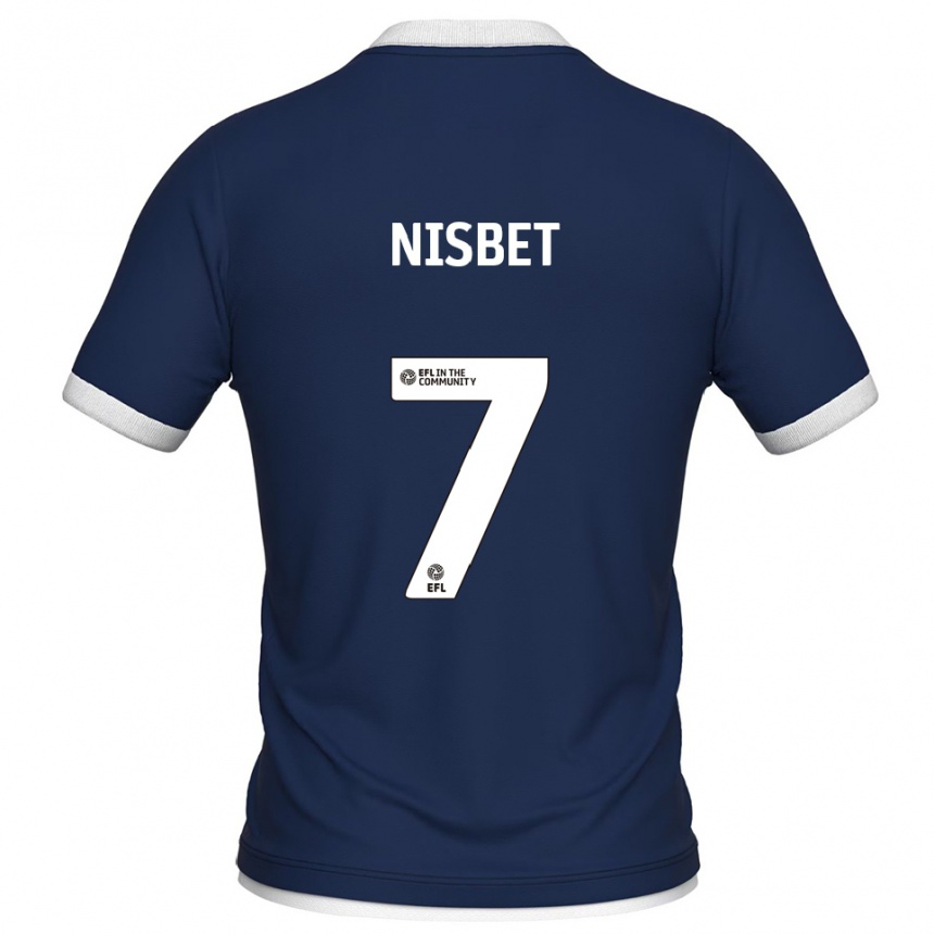 גברים כדורגל קווין ניסבט #7 כחול נייבי לבן ג'רזי ביתית 2025/26