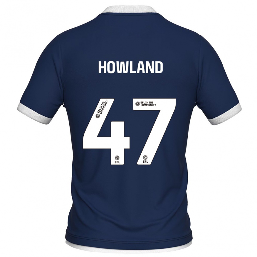 גברים כדורגל Jack Howland #47 כחול נייבי לבן ג'רזי ביתית 2025/26 גברים כדורגל Jack Howland #47 כחול נייבי לבן ג'רזי ביתית 2025/26