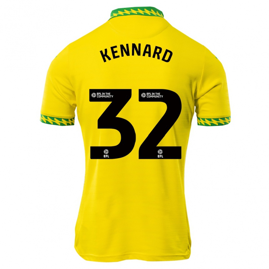 גברים כדורגל Holly Kennard #32 לבן ירוק ג'רזי ביתית 2025/26