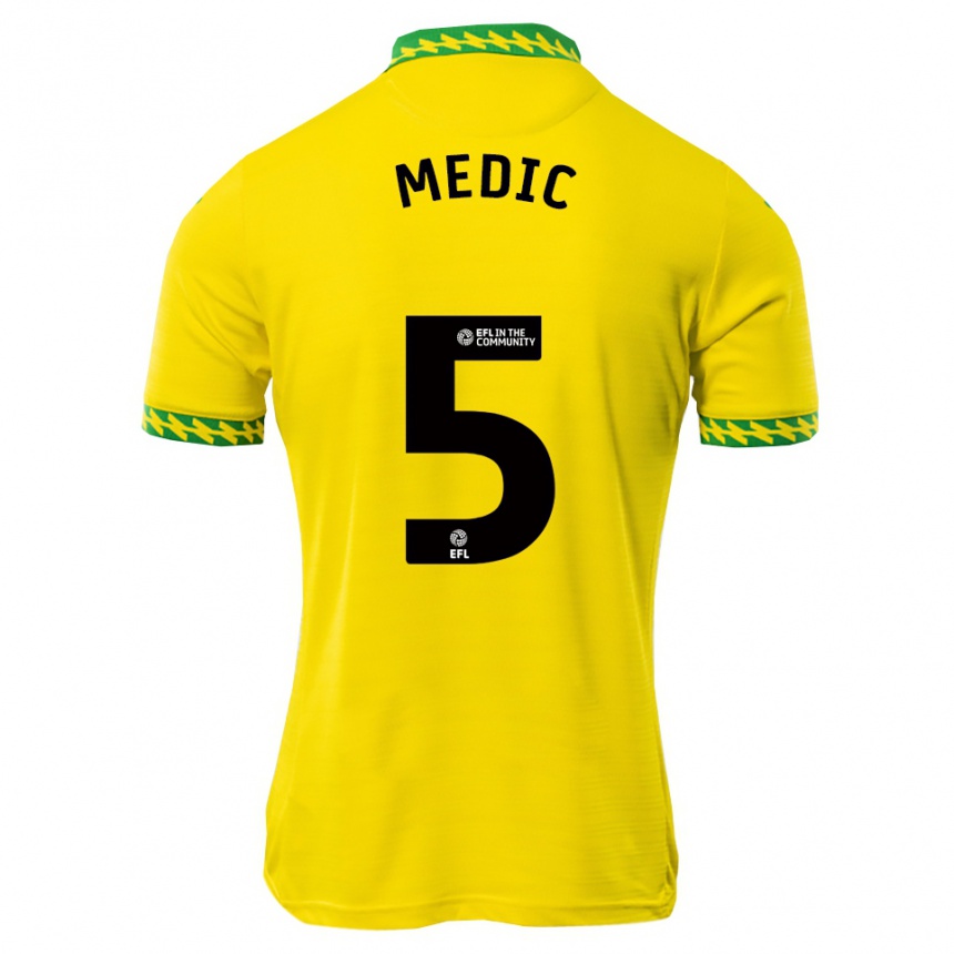 גברים כדורגל יעקב מדיק #5 לבן ירוק ג'רזי ביתית 2025/26