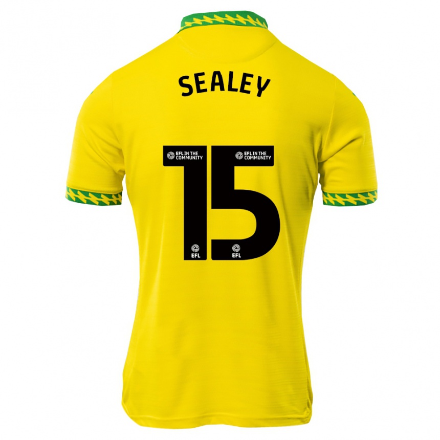 גברים כדורגל La'sean Sealey #15 לבן ירוק ג'רזי ביתית 2025/26