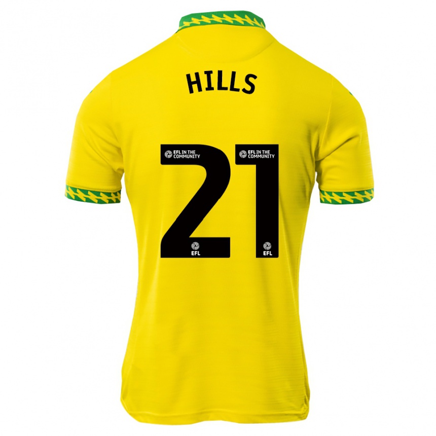 גברים כדורגל בראד הילס #21 לבן ירוק ג'רזי ביתית 2025/26