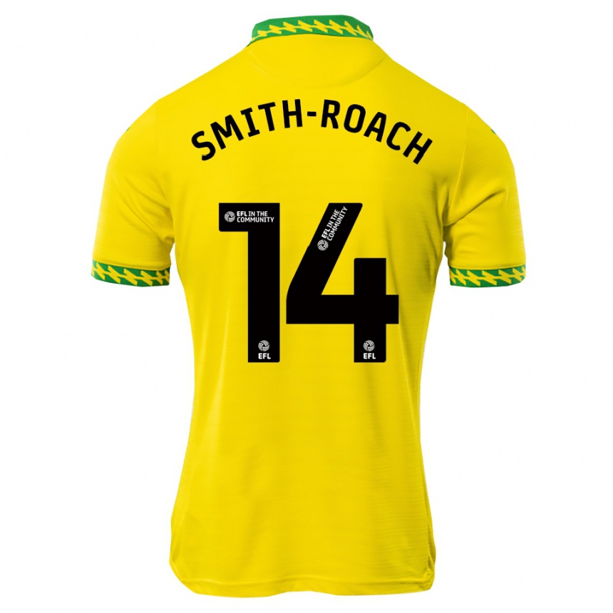 גברים כדורגל Rio Smith-Roach #14 לבן ירוק ג'רזי ביתית 2025/26