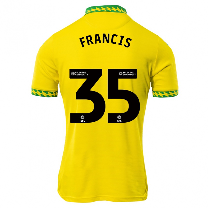 גברים כדורגל Poppy Francis #35 לבן ירוק ג'רזי ביתית 2025/26