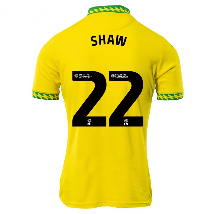 גברים כדורגל Shannon Shaw #22 לבן ירוק ג'רזי ביתית 2025/26