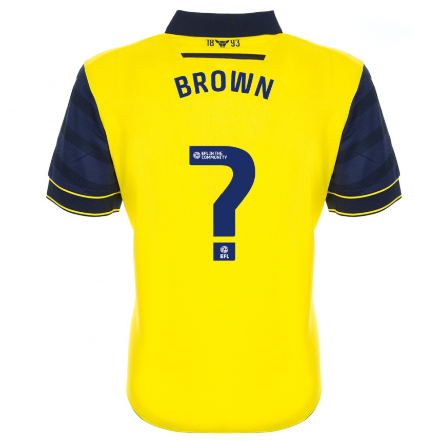 גברים כדורגל Georgia Brown #0 צהוב כחול נייבי ג'רזי ביתית 2025/26