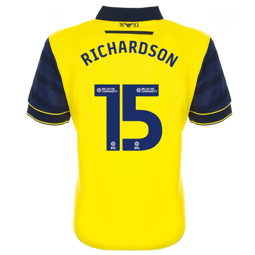 גברים כדורגל Ellie-Mae Richardson #15 צהוב כחול נייבי ג'רזי ביתית 2025/26