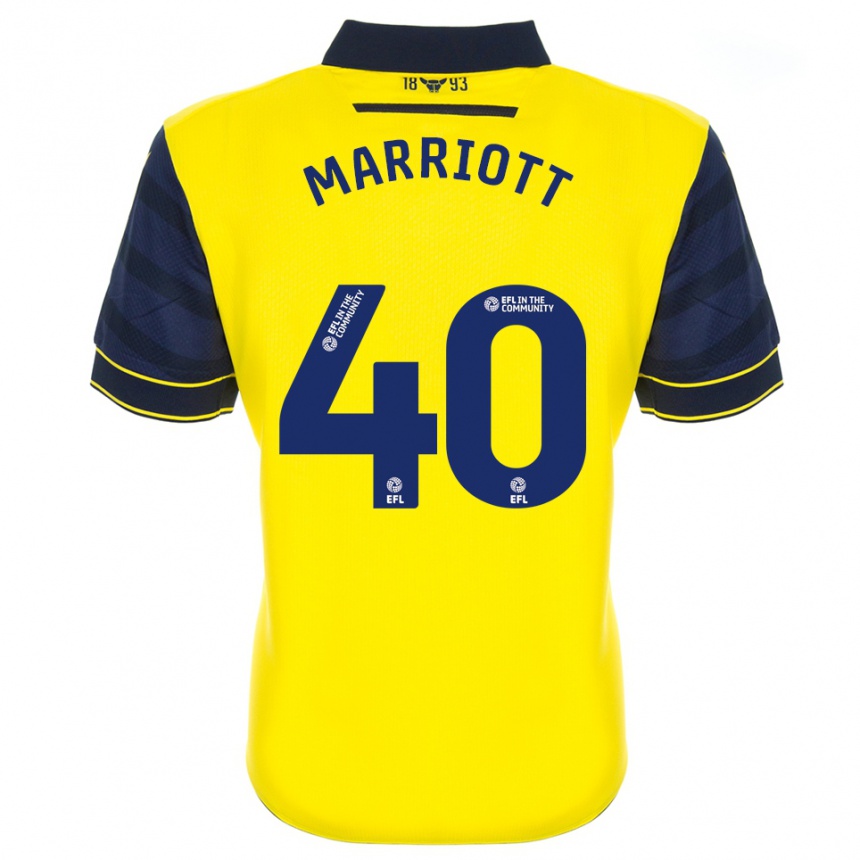 גברים כדורגל מונטי מריוט #40 צהוב כחול נייבי ג'רזי ביתית 2025/26
